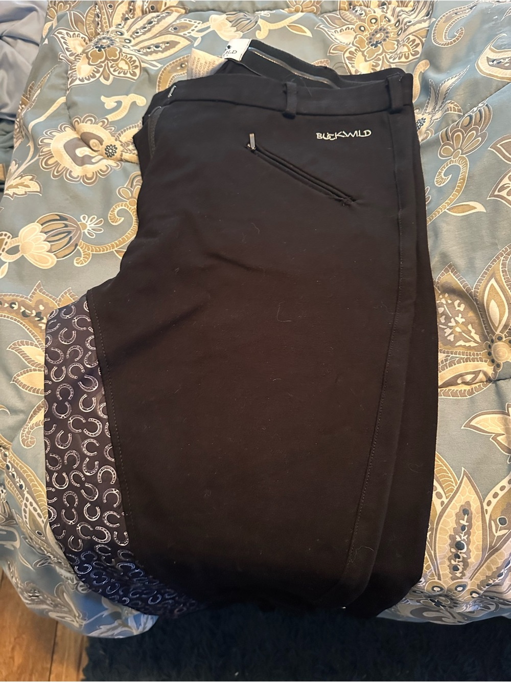 Black Buckwild Full seat breeches- Black 36